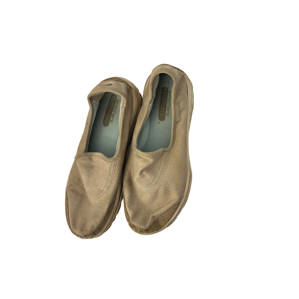 Skechers GOwalk 13519 Tan Slip On Walking Shoes Womens Size 8.5 US Flat Resalyte